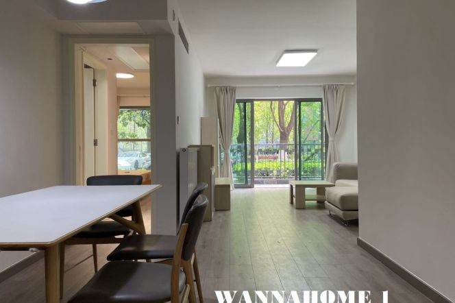 Top Compound+Jing An Temple+ Modern&Spacious&Bright 2Bdrs 2Baths Apt+Free Club+Large Garden