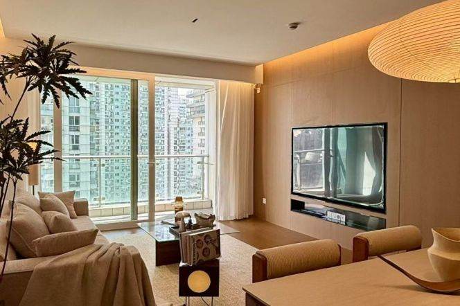 brand new modern big 2brs floor heating open balcony nice view beside line 9 SML mall