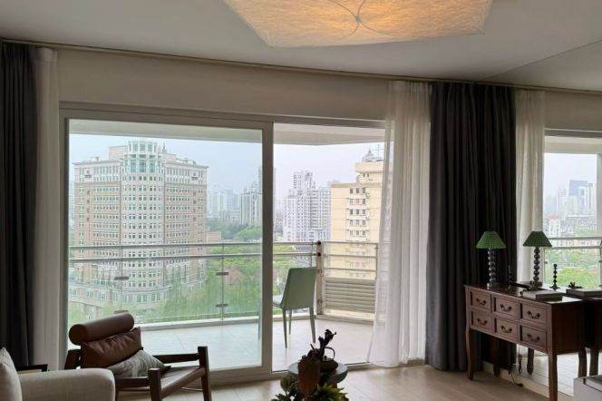 modern big 2brs floor heating open balcony nice view near Wu kang road restaurants area 
