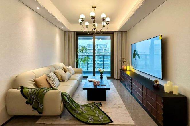 brand new modern 3brs floor heating balcony nice view near Huang pu river line 4,8