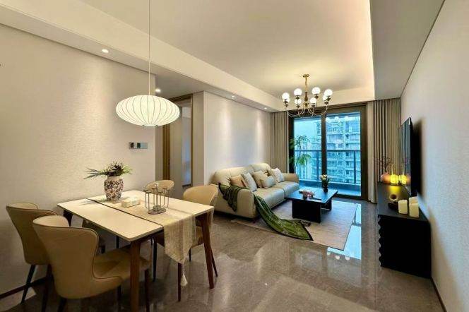 brand new modern 3brs floor heating balcony nice view near Huang pu river line 4,8