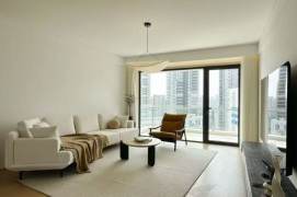 brand new modern big 2brs floor heating open balcony great park view beside Century park 