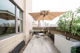 2 Brs with Private Terrace, Floor heating, Central ac, Oven, 120 sqm @ Jiashan metro L9&12