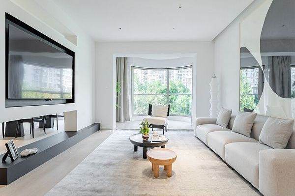 super modern big 2brs floor heating nice furniture in top 3 compound Pu dong Huang pu river