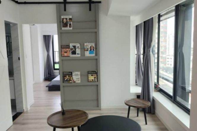 French Window one bedroom Elevator Apt +dryer 3mins to Jing'an Temple