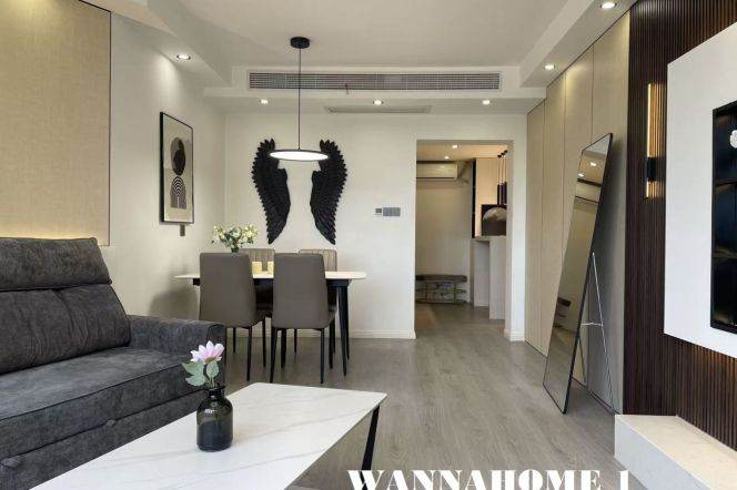 Great Compound+Bright&Modern 1Bdr 1Bath Apt+Zhong Shan Park+Awesome View