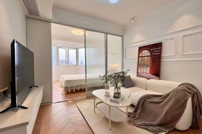 Zhongshan park/elevator 1br 1lr/bright room/central AC/oven,@L2/3/4