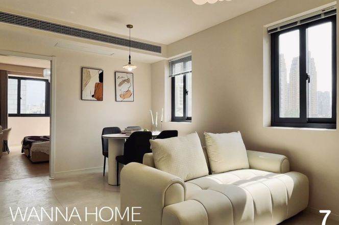 Surrounded By Windows/Jiangsu Rd/Brand New/Elevator/Balcony/Large Storages/Heater/Cozy2br