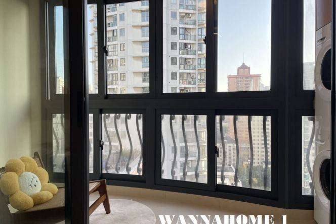 New&Modern&Spacious 1Br 1Bath Apt+Open Balcony+Awesome View+L3/4 West Yan An Rd Metro