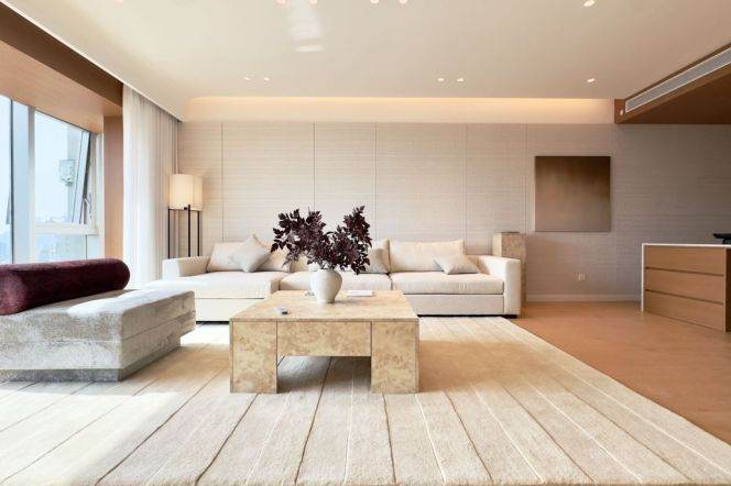 brand new super modern 3brs floor heating brand new furniture river view in Lujiazui near IFC