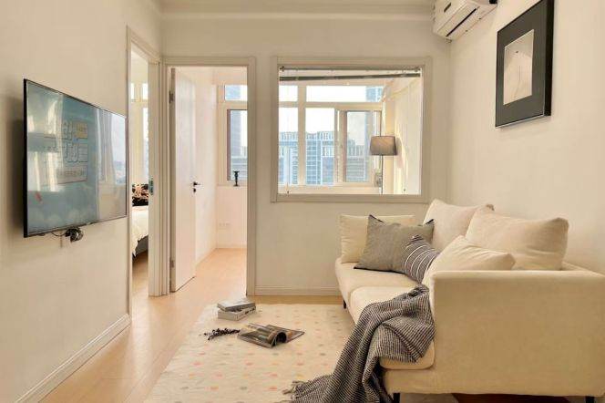 West Nanjing rd/modern 2br 1lr/bright room/brand furniture@L12/13/2