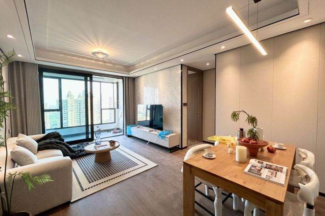 Modern decoration 2brs with floor heating and river view beside Huang pu river