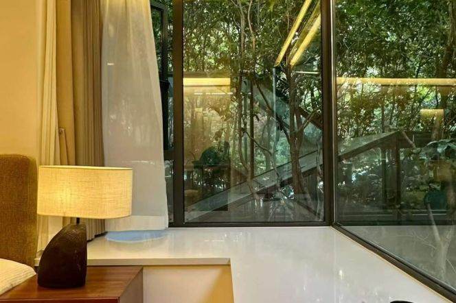 Wuding Rd metro/1br1bt/central AC/floor heat/oven/dishwasher/garden