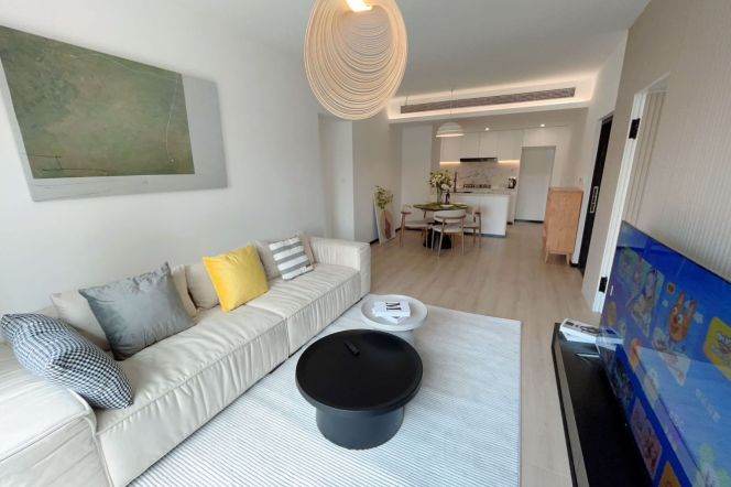 Xujiahui/3br2bt/central AC/floor heat/dishwasher/oven/bathtub/club/tennis court/pool