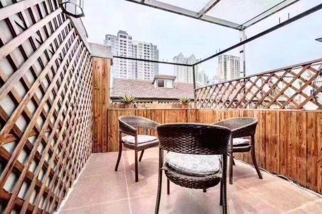 Xintiandi bright 2 bedroom 1 bathroom apt with terrace; L10/13