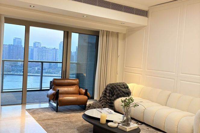 modern  big 2brs floor heating open balcony great river view beside Huang pu river near IFC
