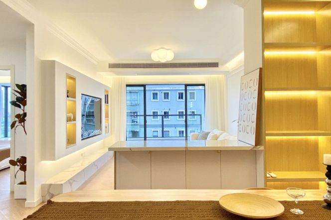 Outdoor balcony+modern 1br 2lr/double south/floor heating,SH Indoor Stadium@L1/4