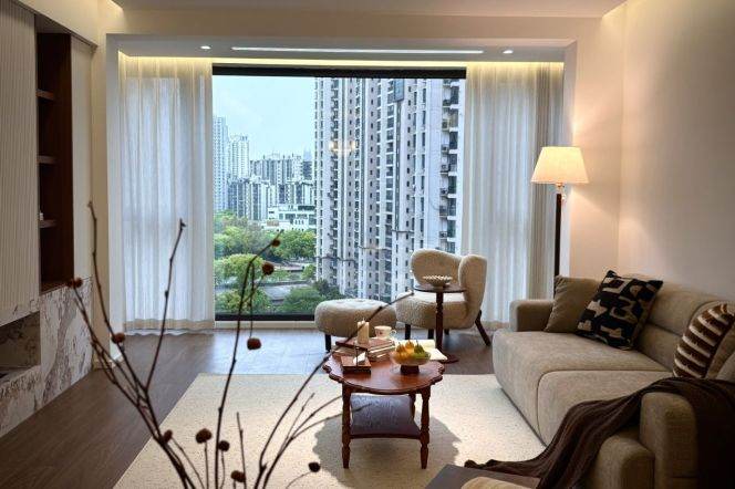 Brand new flat -2beda -nice view- quiet room - suzhou river -1000 trees mall @ Putuo 