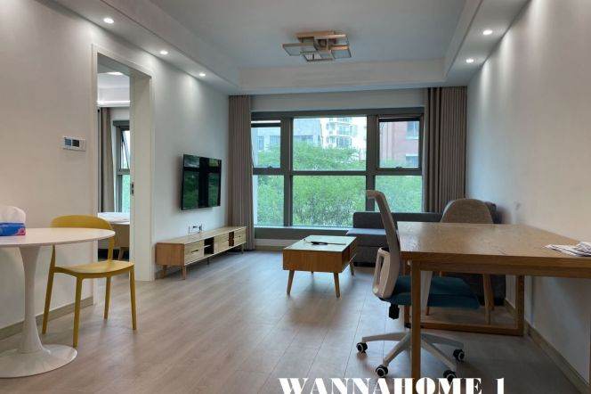 Top Compound+Jing An Temple+ Modern&Spacious&Bright 1Bdr 1Bath Apt+Free Club