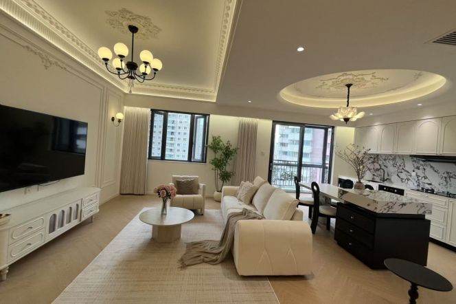 Beautiful Apartment｜Jing’an Spacious 4+1BR Luxury Residence modern design with big balcony 