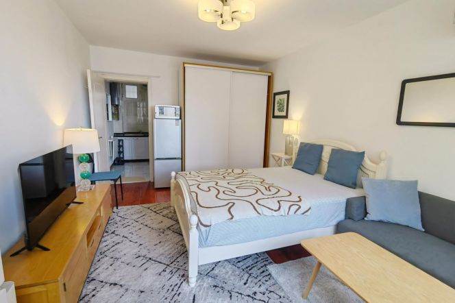 Bright & Cozy 1 br on High floor ,easy to L 2/7 Jing'an Temple  St.