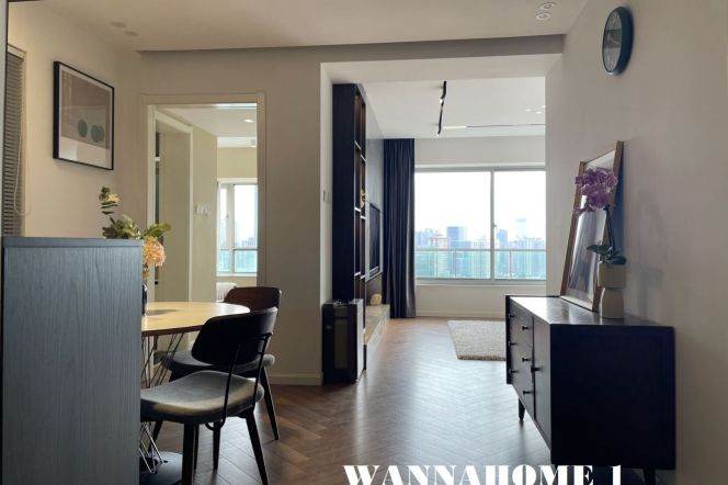 Open Balcony+Modern&Spacious&Bright 2Bdrs 2Baths Apt+Top Compound+Jing'an Temple+Nice View