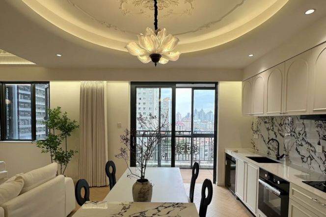 Beautiful Apartment｜Jing’an Spacious 4+1BR Luxury Residence modern design with big balcony 