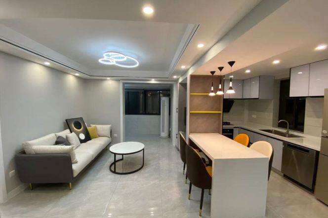 Modern 1 br/2 living & floor heating/oven @Jiashan Rd & Line 9/12