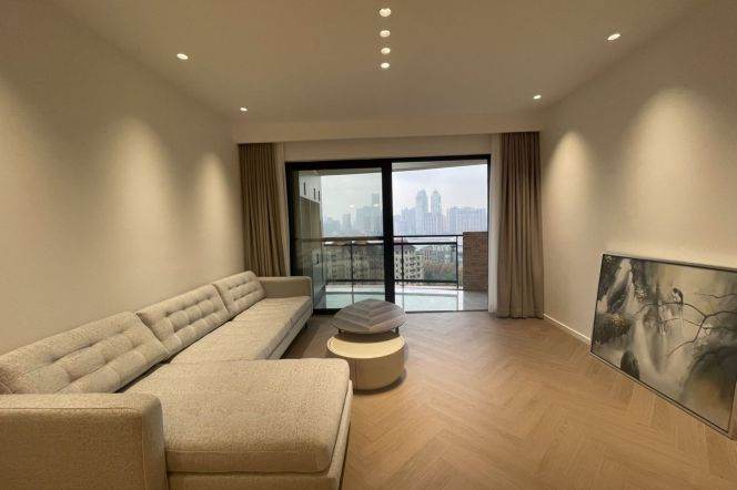modern 3brs floor heating open balcony nice river view beside Huang pu river IFC 