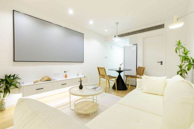 West yan'an rd/modern 1br 1lr/central AC/oven/bright room,@L3/4