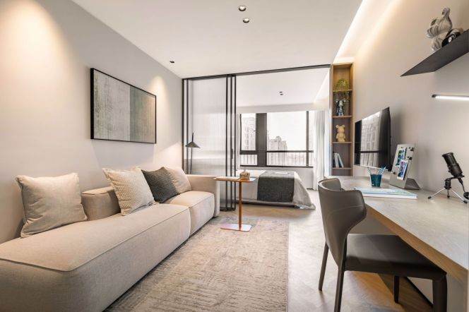 Yangpu deluxe 1br, super internal spacious, available at middle May, metro line 10/18 to Wujiaochang