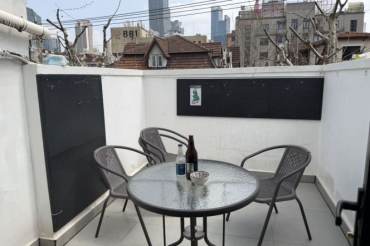 1 br near L2/L7/L14 jing'an temple station+floor heating+balcony