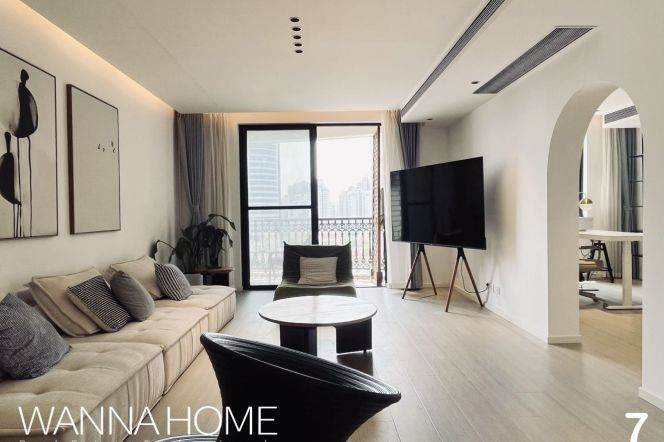 Lovely Balcony/Jiangsu Rd+Zhongshan Park/Bathtub/Walk-in Closet/Large Storages/Cozy3br2bt