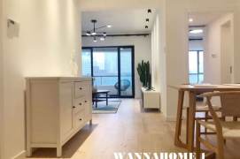 Open Balcony+Modern&Spacious&Bright 2Bdrs 2Baths Apt+Top Compound+Jing'an Temple+Nice View