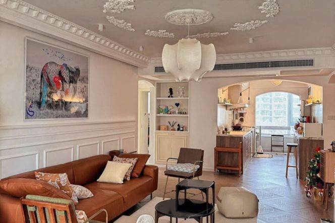 French Crème-Style 3BR 2BA 150m² Next to Wuning Road Metro