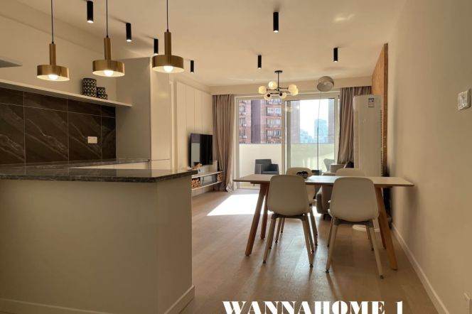 Open Balcpny+Modern&Bright&Spacious 2Bdrs 2Baths Apt+Jing An Temple+L14 Wu Ding Rd