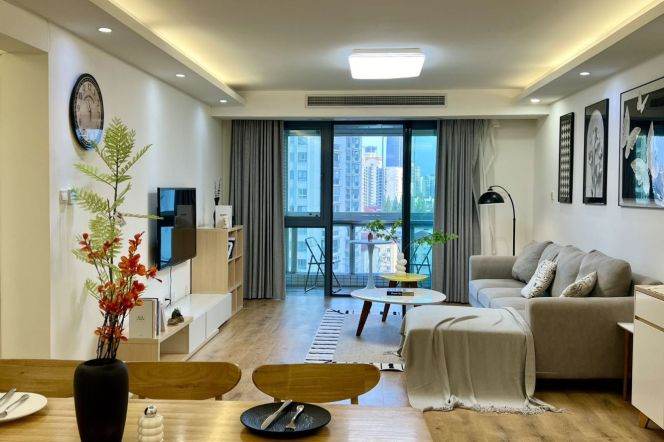 modern 3brs floor heating  balcony in best compound Zhong shan park line 2,3,4 