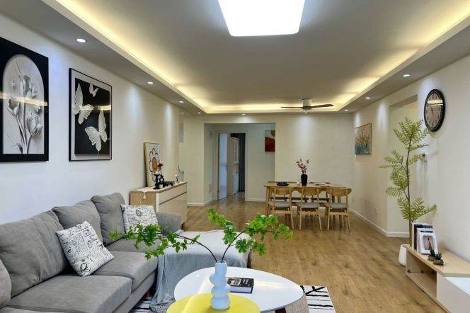 modern 3brs floor heating  balcony in best compound Zhong shan park line 2,3,4 