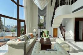  3 Private Terraces Xujiahui 5BR 4LR 4BA Duplex Penthouse Luxury Marble Finishing