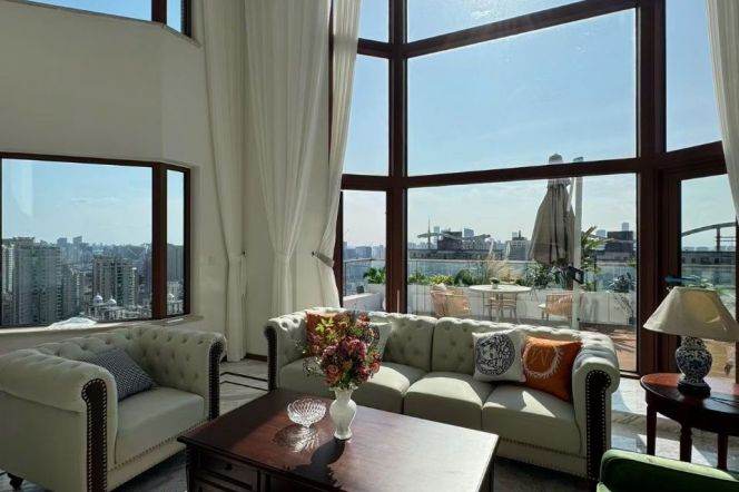  3 Private Terraces Xujiahui 5BR 4LR 4BA Duplex Penthouse Luxury Marble Finishing