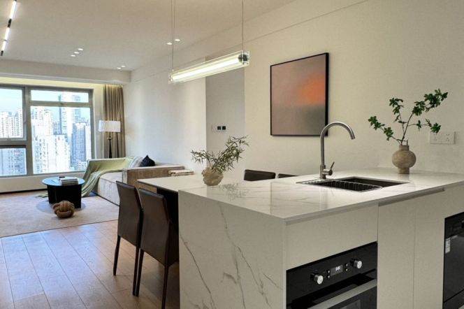 Suzhou Creek | Zhenping rd metro L3/4/7 | Modern 2BR +Great view 17.6K