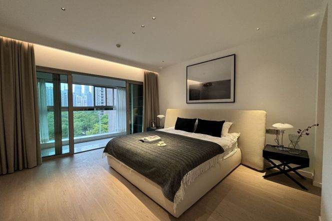 modern big 4brs wooden floor green view beside Huang pu river only 37.3K