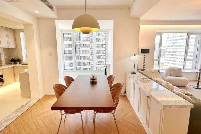 modern 4brs floor heating big living room open kitchen in Xintiandi line 1,9,10,13,14 only 36.5K