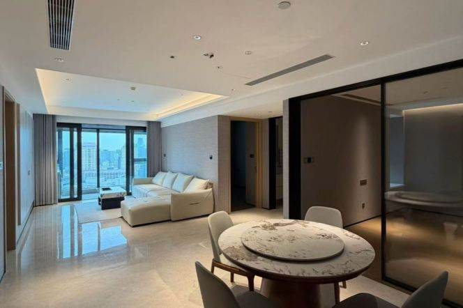 modern brand new 3 brs floor heating modern furniture near Dayue city line 3,4 and 8 