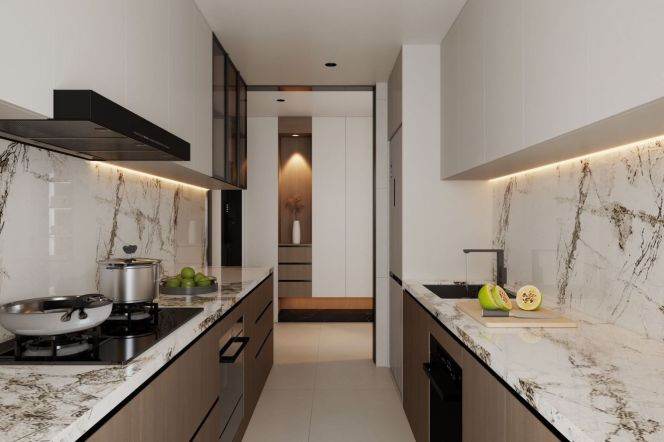 Brand new decoration 4brs with floor heating and balcony  in Gubei Phase II