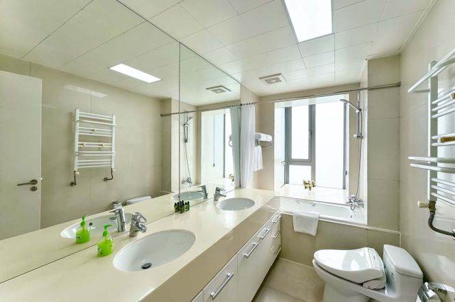modern duplex 3brs balcony floor heating modern furniture in Xujiahui 