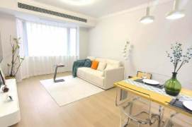 Jiangsu rd/modern 1br 2lr/elevator/floor heating/big living room,@L11/2