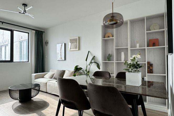 Modern&Spacious&Sunny 1Br @Jing'an Temple &Wuding rd Mt | Bright 24F elevator