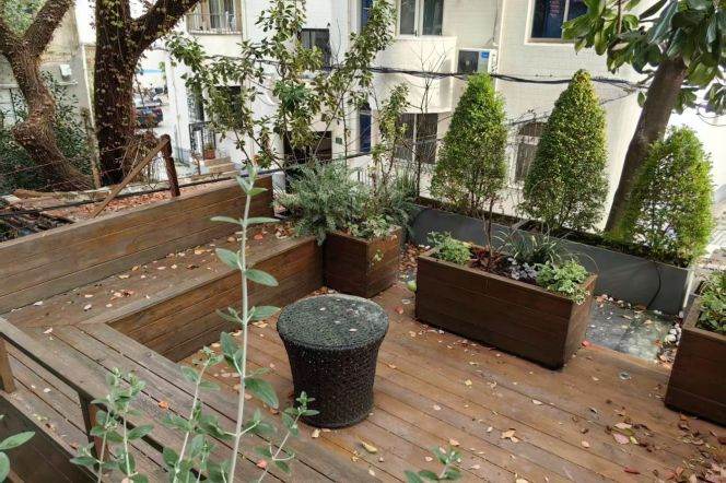 Big terrace one bedroom apt+wall heating+oven+Dryer@SH Library