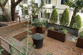 Big terrace one bedroom apt+wall heating+oven+Dryer@SH Library